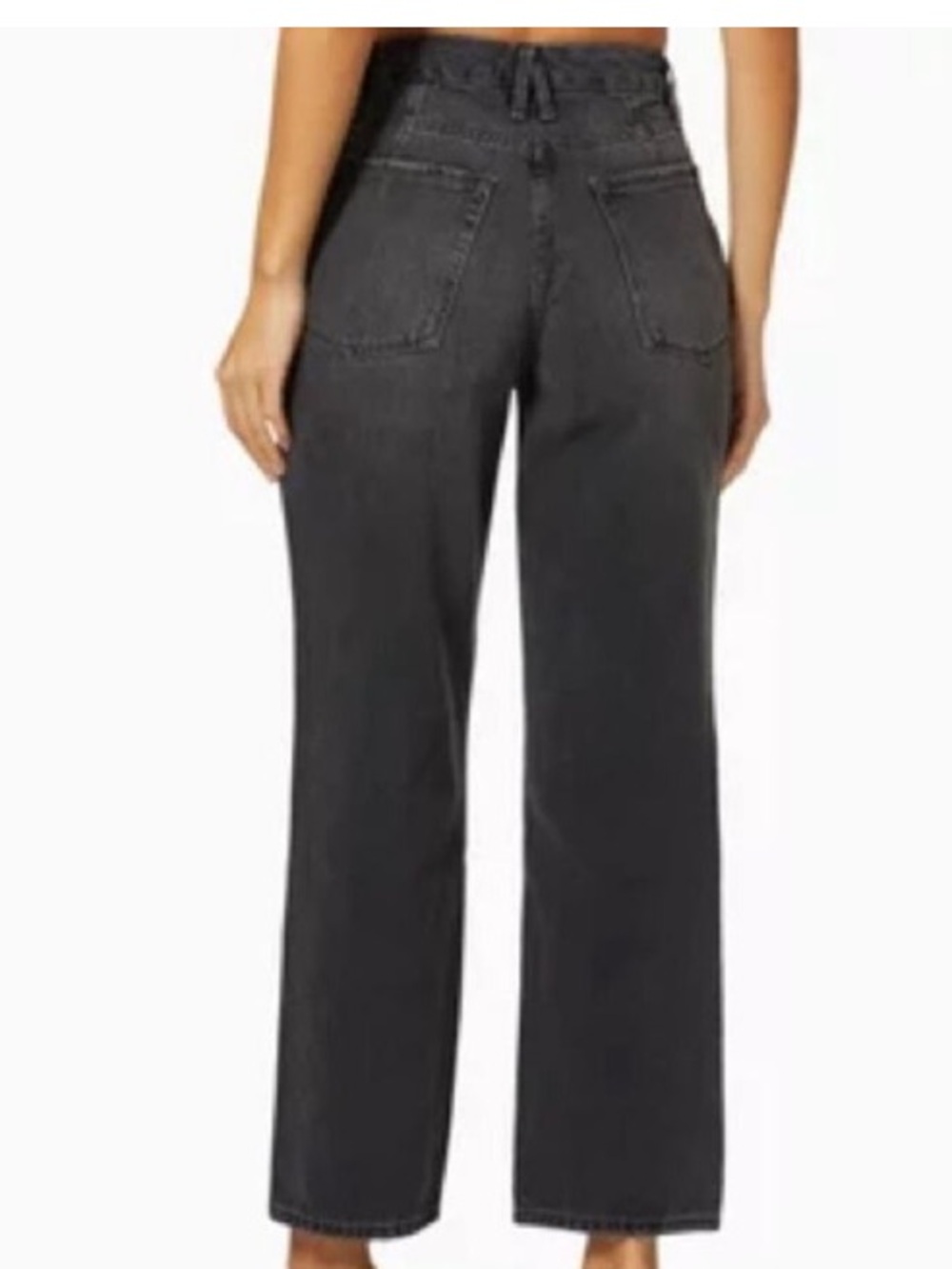 Good American '90s
Duster High Rise Straight Leg Black Jeans Size 6/28